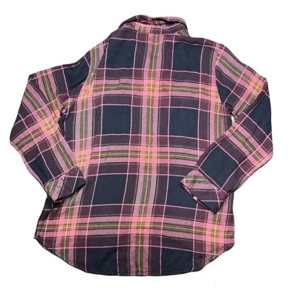 Sanctuary Purple Plaid Button Down Top - Picture 2 of 5